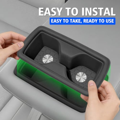 Rear Row Seat Cup Holder Insert for Toyota RAV4 2026 Car Drink Holders (for Toyota RAV4 Rear Row Seat Black)