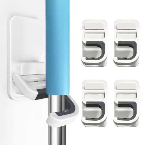 Broom Holder Wall Mount (WHITE)