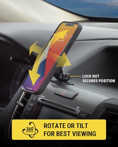 MXDM Magnetic Phone Holders for Your Car (Extra Strength - Dash / 2 Pack)