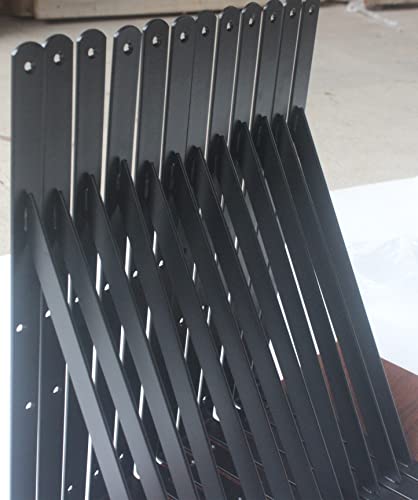 30 Pack L18 x H 12" Black Heavy Duty Shelf Brackets with Screws Metal Shelf Brackets Shelf Support Angle Brackets for Shelves L Brackets Heavy Duty Floating Shelf (30 Pack-Black / 18''x12'')