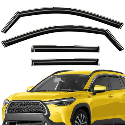 Extra Durable Window Deflectors in (For Toyota Corolla Cross 22-26)