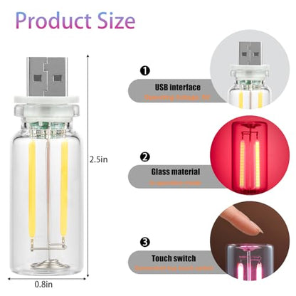 2 Pack Car LED Lights Interior (2 pack / pink)