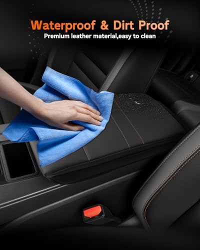 for Honda Prologue 2024 2025 2026 Center Console Cover Armrest Box Cover for Prologue (Honda Prologue Thickened Black Leather)
