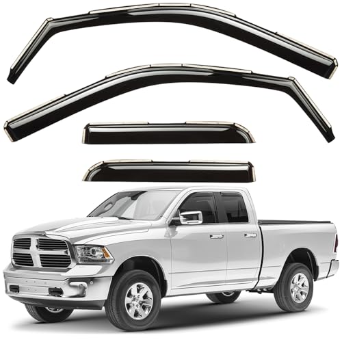 Window Deflectors Smoke Tinted In (For RAM 09-18 Quad Cab.)
