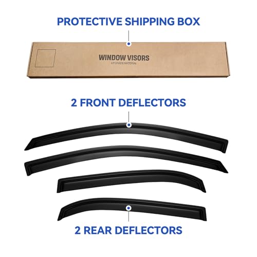 Window Visors Rain Guards for 2010 (2010-2017 Chevy Equinox)