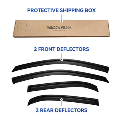 Window Visors Rain Guards for 2010 (2010-2017 Chevy Equinox)
