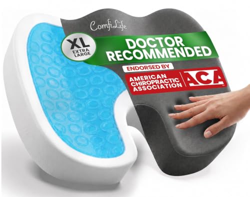 Extra Large Gel & Memory Foam Seat Cushion (Charcoal / X-Large)