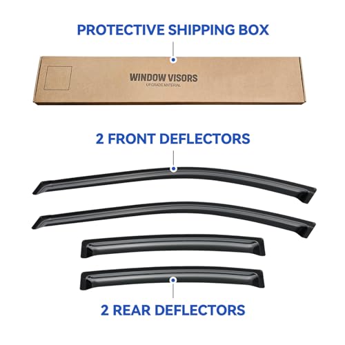 Window Visors Rain Guards for 2004 2005 2006 2007 2008 Acura TL (2004-2008 Acura TL)