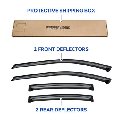 Window Visors Rain Guards for 2004 2005 2006 2007 2008 Acura TL (2004-2008 Acura TL)