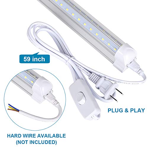 12 Pack Led Shop Lights (12PCS 8FT 2 Row V-Shape 6000K)