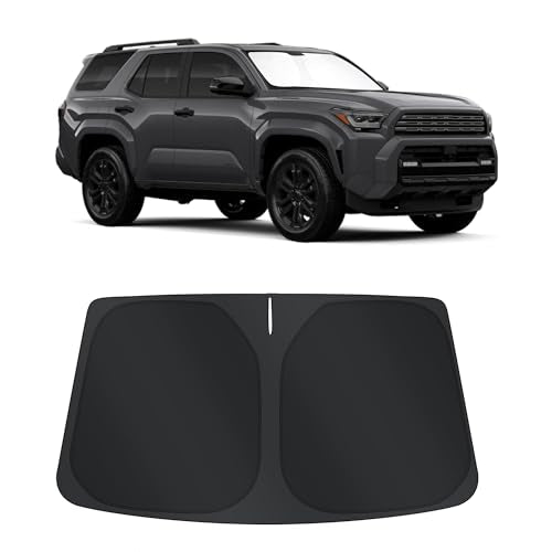 Sun Shade for Toyota 4Runner 2025 2026 Accessories Windshield Sun Shade Window Shade UV Rays Protection Sun Visor Cover with Steering Wheel Sunshade Storage Bag (Windshield Sunshade for Toyota 4Runner 2025 2026)