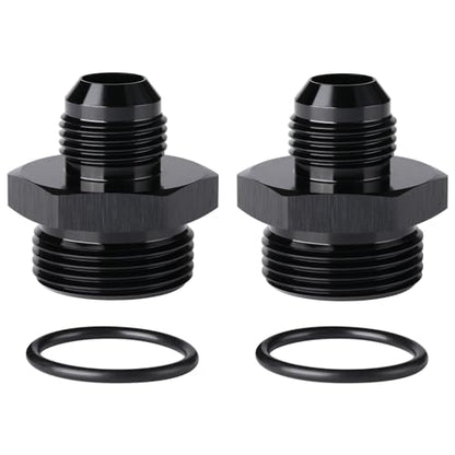 10AN Male Flare to 16AN ORB O (10AN to 16AN ORB / Black - 2PCS)