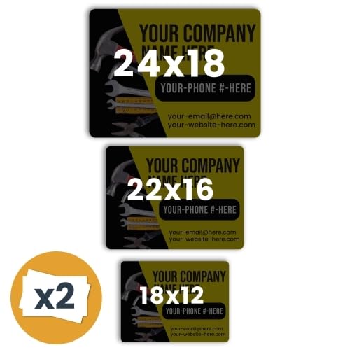 Builder and Contractor Customizable Car Magnets and Decals (12”x18” Builder Rectangle)