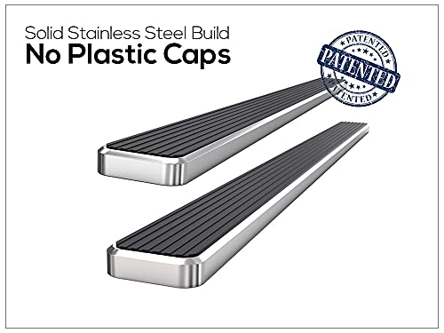 iBoard 5in Running Boards for F150 F250 F350 Regular Cab (Stainless Steel Polished / 5 Inches)