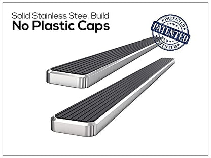 Wheel to Wheel Running Boards 6in Compatible with Ford F150 2015 (Silver / 6" W2W 6.5ft Bed)