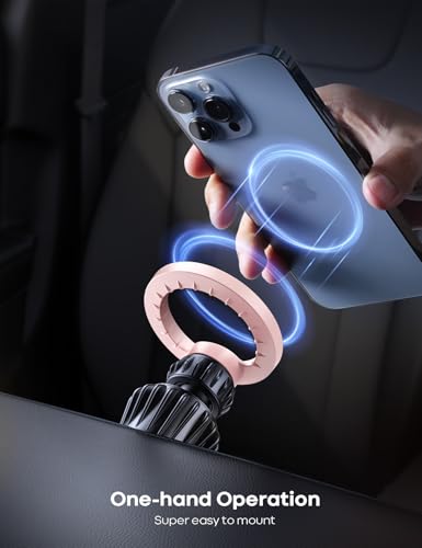 for MagSafe Car Mount Vent 20 Super Magnets Accessories for iPhone (NEW Upgraded - Pink)