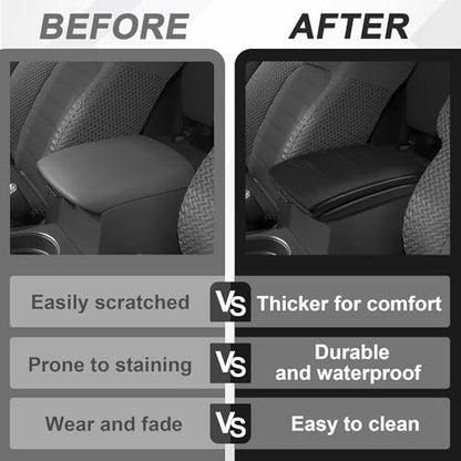 Armrest Cover for Nissan Frontier 2005 (7) 05-21 |Frontier| Black, +Thick)