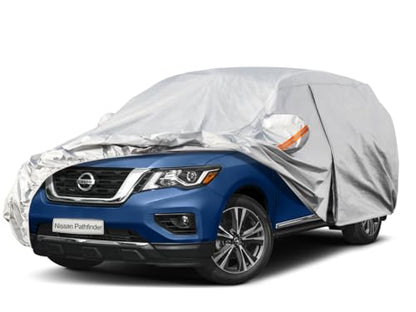 6 Layers Waterproof SUV Car Cover for Nissan Pathfinder 2005 (LM-Silver / 74. Custom Fit Nissan Pathfinder)