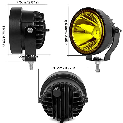 4 Inch Round Led Pod Lights (2pcs 4 inch Yellow)