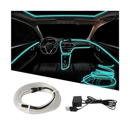 EL Wire Car LED Strip Lights (Ice Blue / 16.5FT)
