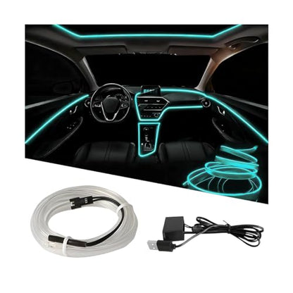 EL Wire Car LED Strip Lights (Ice Blue / 16.5FT)