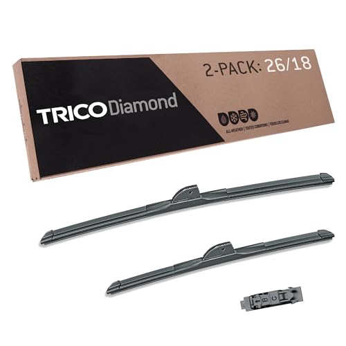 Diamond 26" + 18" Super Premium Automotive Replacement Windshield Wiper Blades (26" + 18" Pair Pack / Ultimate)