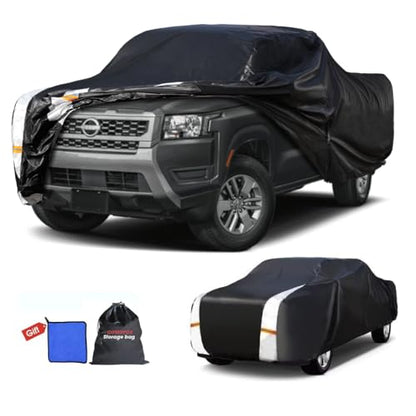 Nissan Frontier Truck Cover Custom Fit 2021 (Frontier(2021-2026) King Cab/Crew Cab SB / Black Truck Cover)