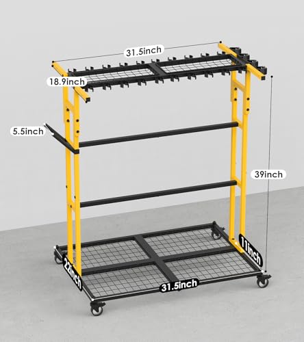 Garage Organization with Wheels (Yellow)