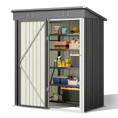 5' x 3' Outdoor Storage Shed (Dark Gray / 5' x 3')