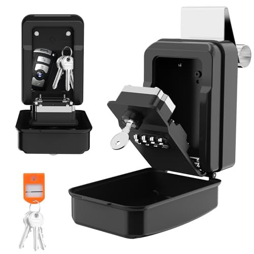 SL 591 Car Window Lock Box for Turo (Dark Black Car Lock Box with Emergency Access Key)