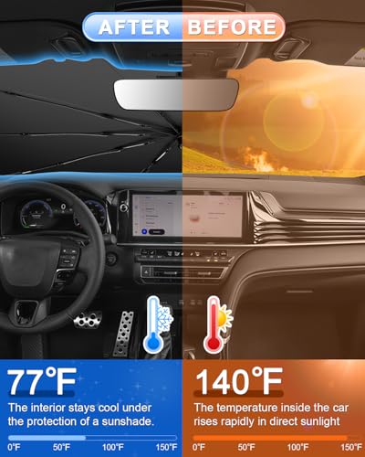 for 2026 Toyota Camry Car Windshield Sun Shade Umbrella (2025 2026 Camry)