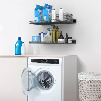 Wall Mounted Storage Shelf for Garage (Black)