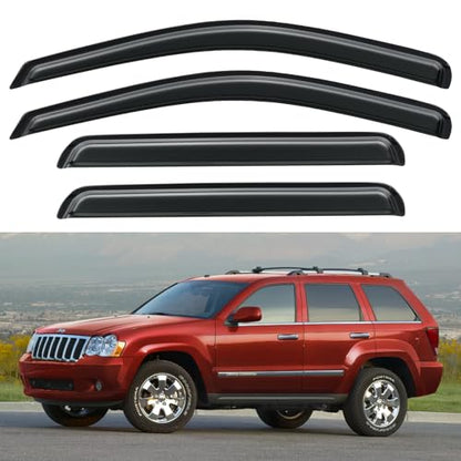 Window Visors Rain Guards for 2005 (2005-2010 Jeep Grand Cherokee)