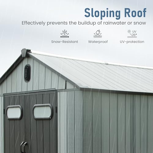 Domi 6x4 FT Resin Outdoor Storage Shed (6x4FT)