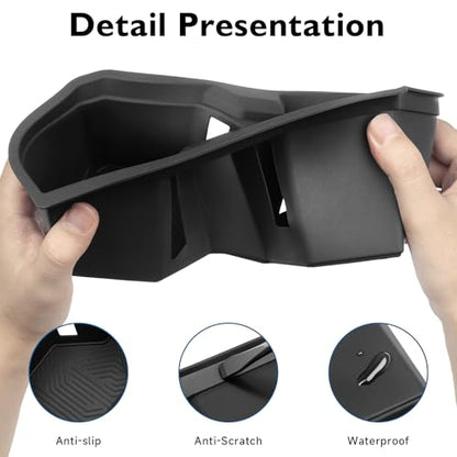 Car Cup Holder Insert Compatible with Toyota 4Runner 2025 2026 Accessories Silicone Material Center Console Cup Holder Protector Organizer (For 2025-2026 4Runner)