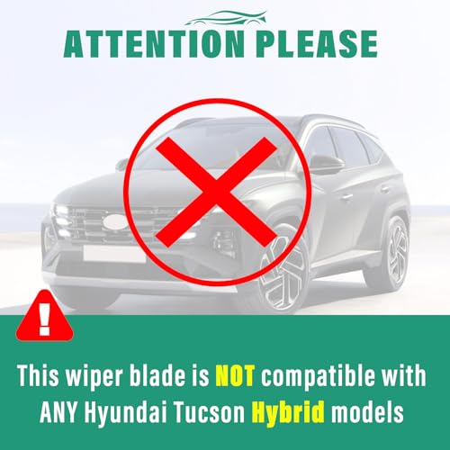 Windshield Wiper Blades Replacement for Hyundai Tucson 2022 (26"+16"+11")