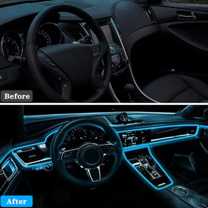 EL Wire Car Interior LED Strips Lights (Blue)