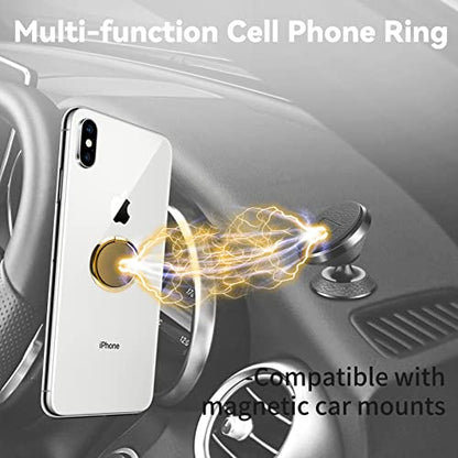 Metal Cell Phone Ring Holder Finger Ring Stand (Gold)