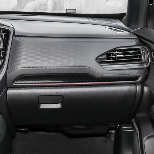 Car Sticker ABS Carbon Fiber Copilot Dashboard Strip Panel Decal Interior Trim Cover Only for Subaru Forester 2025 2026 Accessories (Copilot Dashboard Strip Decal)