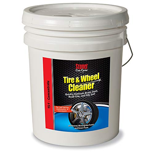 91207 5 Gallon Tire and Wheel Cleaner Super Concentrated Auto Detergent Soap Removes Brake Dust and Road Film