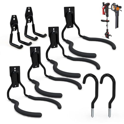 Oversized Garden Power Tool Hanger 4 Pack (4 Pack Weed Eater Hanger - 2SU / Black)
