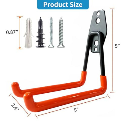Garage Storage Utility Hooks (Orange)