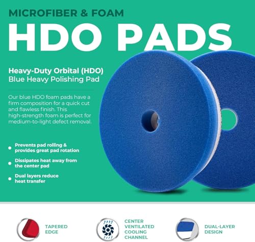 5.5" HDO Blue Foam Heavy Polishing Pad (5.5" / Blue Heavy Polishing Pad)
