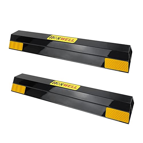 New Updated) 16" 2 Pcs Heavy Duty Parking Aid for Garage Walls, Parking Gadgets Protects Car, Parking Stopper Easy to Install 2 Packs, 16" L x 3.7" W x 1.8" H (2pc 16'' 1.8''H)