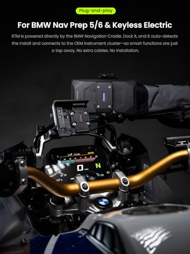 R7M 7" Wireless Motorcycle CarPlay & Android Auto for BMW Motorcycles (R7M Motorcycle Carplay for BMW)