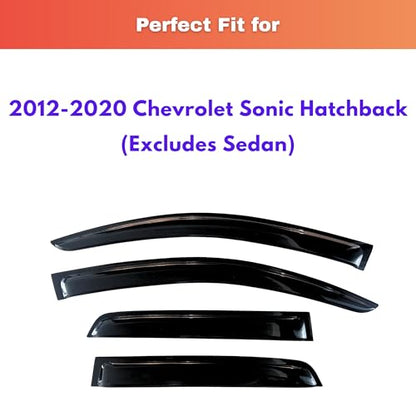 Rain Guards Fit for 2012 (2012-2020 Sonic Hatchback)