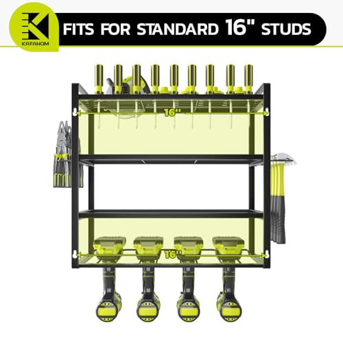 Power Tool Organizer (4-Layer 4-Drill / 4 Cordless Drills Black)