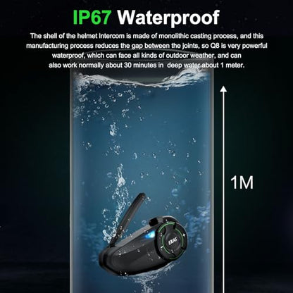 Q8 2PC Motorcycle Bluetooth Headset (Q8-2)
