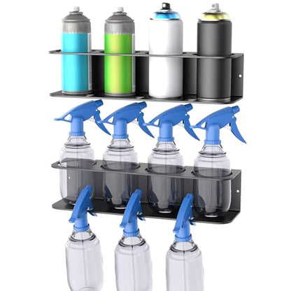 Spray Bottle Holder Wall Mount (Holds 8 Cans)