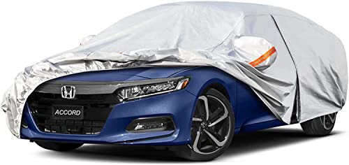 6 Layers Waterproof Car Cover for Honda Accord Sedan (LM-Silver / 33. Custom Fit Honda Accord)